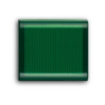 ABB - Interchangeable push-button, 1/2 module, with green diffusor for Switch/push button, Central cover plate - Elos COPRITASTO 1/2 MOD., CON DIFFUSORE VERDE.