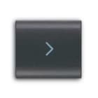 ABB - Interchangeable push-button, 1/2 module, with RIGHT/LEFT ARROW symbol for Switch/push button, Central cover plate Black - Elos TASTO 1/2 MOD., CON SIMB.FRECCIA ORIZZ.
