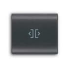ABB - Interchangeable push-button 1/2 module with DOOR/GATE OPENING symbol key/door for Outdoor station Central cover plate Black - Elos TASTO 1/2 MOD. CON SIMB.APERTURA PORTA.