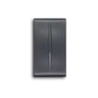 ABB - Interchangeable push-button, 1 module, for illuminable devices None for Switch/push button, Central cover plate Black - Elos COPRITASTO 1MOD GEN. CON SEGNALAZ. FUNZ.