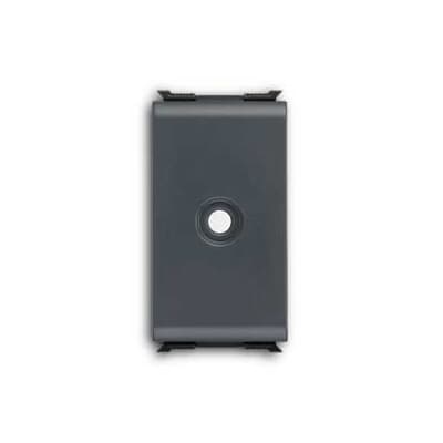 ABB - Blanking module with outlet for cable Cable outlet None Black - Elos 1 posto con foro uscita cavo.