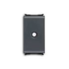 ABB - Blanking module with outlet for cable Cable outlet None Black - Elos 1 posto con foro uscita cavo.