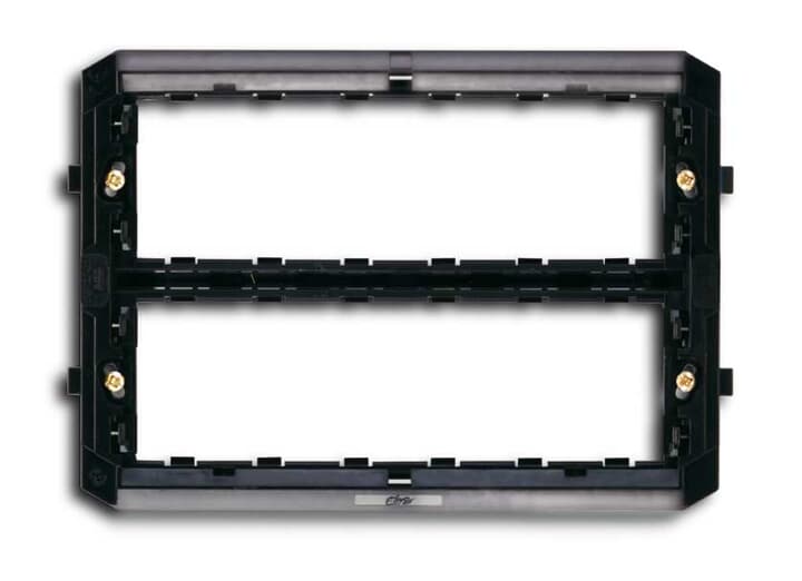 ABB - Support frame, 12 modules 12 gang Black - Elos SUPPORTO A 12 POSTI E 12 MODULI PER INSTALLAZIONI ELETTRICHE IN NERO.