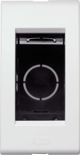 ABB - Cover plate 1 module White Antartica with box 1 gang support and control.