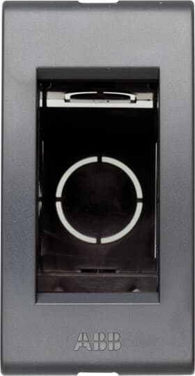 ABB - Cover plate 1 module grey anthracite with box 1 gang Anthracite Elos Placca 1P grigio antracite supp. e cont.