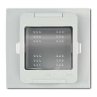 ABB - Cover plate, 3 modules, flush mounting, WHITE with Hinged Lid 1 gang White - Elos PLACCA 3M STAGNA IP55 DA INCASSO, BIANCA.