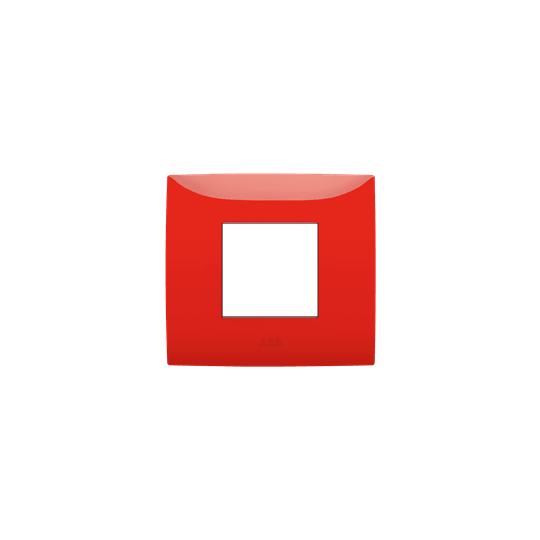 ABB - Placca 2 moduli frame rosso fuoco 1-gang(s) Chiara.