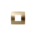 ABB - Frame, 2 modules, GOLD satin finish 1-gang(s) - Chiara PLACCA 2 MOD. ORO SATINATO