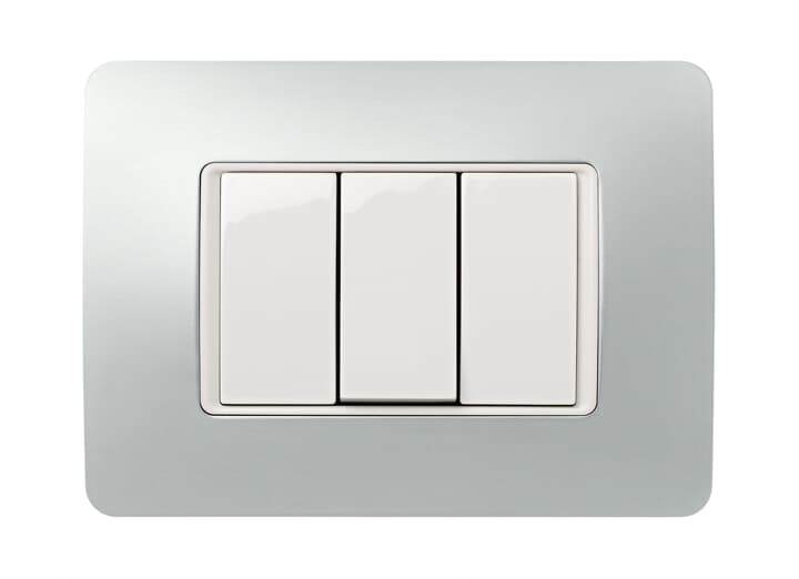 ABB - Placca Xite Frame 2M Natural 2gang Silver Chiara - 2M Natural