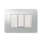 ABB - Placca Xite Frame 2M Natural 2gang Silver Chiara - 2M Natural