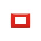 ABB - Placca 3 moduli frame, rosso fuoco 3-gang(s) Red - Chiara.