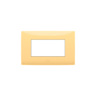 ABB - Placca 4 moduli, giallo pastello, frame, 1-gang(s) yellow - Chiara.