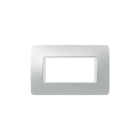 ABB - Xite Frame 4M Natural 4gang Silver Chiara Placca