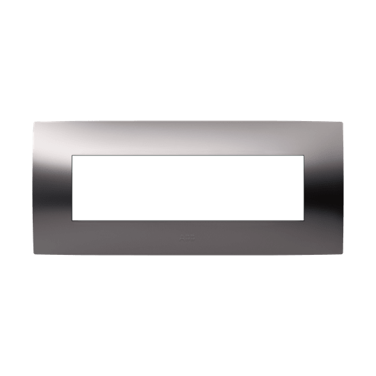 ABB - Frame 7 modules Metal Black Satin Finish 7-gang Placca 7 Mod. Metal Black Satinato Chiara.