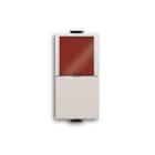 ABB - Pulsante 1P, 16A, NO, diffusore rosso, senza imprint, singolo pulsante bianco Chiara.