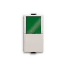 ABB - Pulsante 1P, 16A, NO, diffusore verde, senza stampa, unico pulsante bianco.