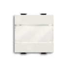 ABB - Pulsante 1P, 16A, NO, con portanome retroilluminato, 2 moduli, Bianco - Chiara.