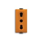 ABB - Presa bivalente 2P+T, 10/16A, 250V~, tipo P17/P11, arancione senza stampa, bipasso italiano - Chiara.