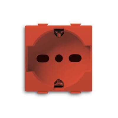 ABB - Presa bipasso 2P+T, 16A, 250V~, P30/P17, rossa senza stampa italiana - Chiara.