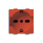 ABB - Presa bipasso 2P+T, 16A, 250V~, P30/P17, rossa senza stampa italiana - Chiara.