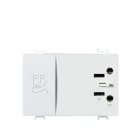 ABB - Presa rasoio con trasformatore d'isolamento, 230V~ 50/60Hz. Output 125V~ (standard americano) o 230V~ (tipo P11). Bianco - Chiara.