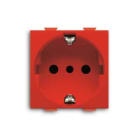ABB - Presa 2P+E 16A 250V~ P30 Rossa Senza Impronta Italiana Chiara Unel