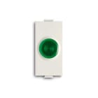 ABB - Green warning light Glow lamp / Green White - Chiara con diffusore luminoso verde.