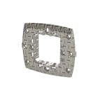 ABB - Supporto 2-module con griffe per scatola rotonda 1 gang Silver - Chiara, SUPPORTO 2 MOD., CON GRIFFE X SCAT. ROT.