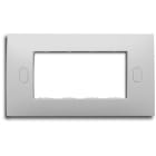 ABB - Placca autoportante 4 moduli grigio RAL7035 1 gang Chiara.