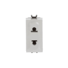 ABB - Presa bivalente 2P+T, 10/16A, P17/P11 antibattente Chiara.