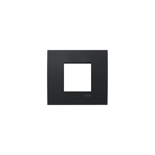 ABB - Etik Square Frame 2M Black 2gang Black - Mylos PLACCA ETIK SQUARE 2M NERO