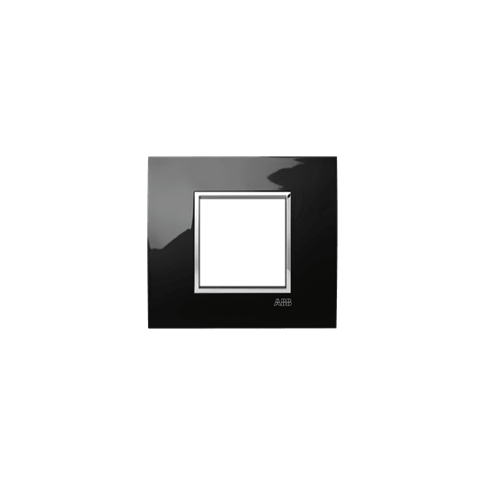 ABB - Placca Square Lucent Nero Brillante 2M 2gang Black - Mylos
