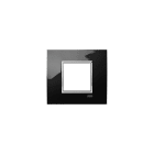 ABB - Placca Square Lucent Nero Brillante 2M 2gang Black - Mylos