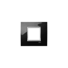 ABB - Placca Square Lucent Nero Brillante 2M 2gang Black - Mylos