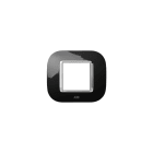 ABB - Placca round lucent nero brillante 2M 1gang black - Mylos