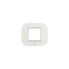 ABB - Round frame, Velvet, Pure white 2M 2gang - Mylos PLACCA ROUND BIANCO 2M