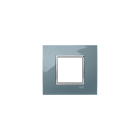 ABB - Placca Square Lucent Grigio Freddo 2M 2gang Grey - Mylos 2CSY0202QLP