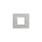 ABB - Placca Square Metal Allum. Satin. 2M 1gang Aluminium - Mylos