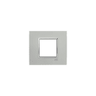 ABB - Placca Square Metal Allum. Satin. 2M 1gang Aluminium - Mylos
