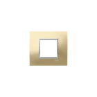 ABB - Square frame, Metal, Satin Gold 2M 1gang - Mylos PLACCA SQUARE METAL ORO SATIN. 2M