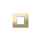 ABB - Square frame, Metal, Satin Gold 2M 1gang - Mylos PLACCA SQUARE METAL ORO SATIN. 2M 2CSY0205QLZ