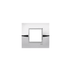 ABB - Placca Square Metal Cromo Lucido 2M 2gang Chrome - Mylos