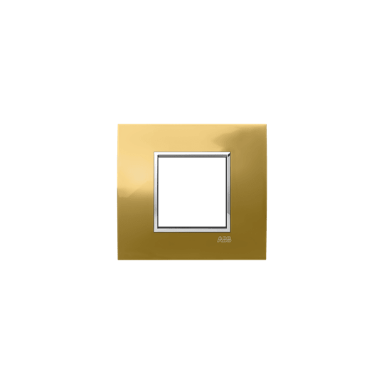 ABB - Square frame Metal Glossy Gold 2M 1gang Mylos PLACCA ORO LUCIDO 2M