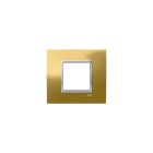 ABB - Square frame Metal Glossy Gold 2M 1gang Mylos PLACCA ORO LUCIDO 2M