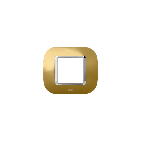 ABB - Round frame Metal Glossy Gold 2M 1gang PLACCA ROUND ORO LUCIDO Mylos.