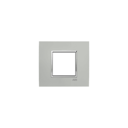 ABB - Placca Square Velvet Ghiaccio 2M 1gang Silver - Mylos