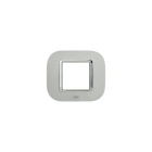 ABB - Placca round velvet ghiaccio 2M 2gang silver - Mylos