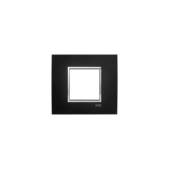 ABB - Placca Square Velvet Nero 2M 2gang Black - Mylos
