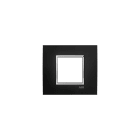 ABB - Placca Square Velvet Nero 2M 2gang Black - Mylos
