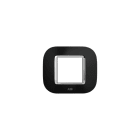 ABB - Placca round velvet nero 2M 1gang - Mylos